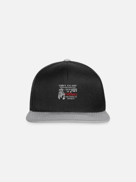Fußballzubehör Geschenkidee Fußballfan - Snapback Cap - Schwarz/Grau