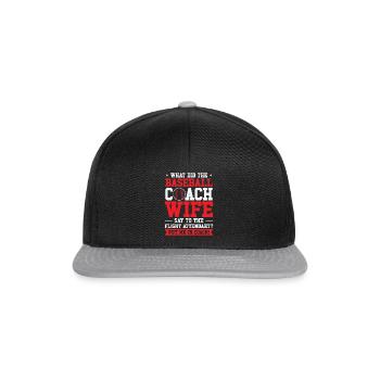 Baseball Coach Wife Professional Mom Instructor - Snapback Cap - black/grey - Front