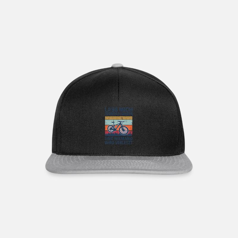 Fahrrad Retro lustiger Spruch Radfahrer - Snapback Cap - Schwarz/Grau