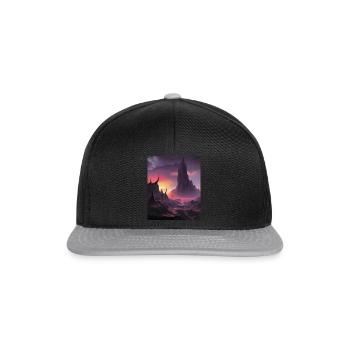 Dämonische Landschaft - Snapback Cap - Schwarz/Grau - Vorne