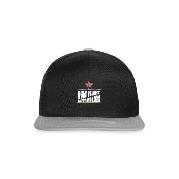 Heilige Nacht Trippy und hell - Hippie Weihnachten - Snapback Cap - Schwarz/Grau - Vorne