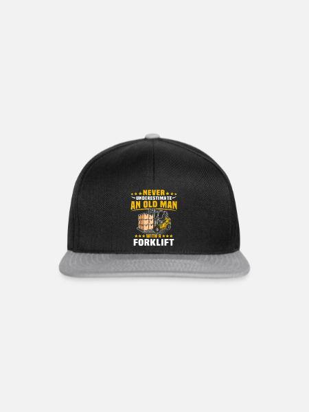Unterschätze Mann Stapler - Snapback Cap - Schwarz/Grau