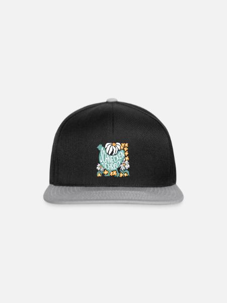 Lustiges Huhn Hühnerzüchter Gärtnerinnen Design - Snapback Cap - Schwarz/Grau