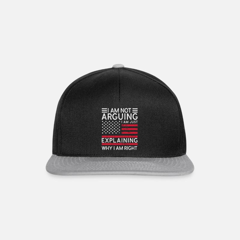 Je ne dis pas que j’explique simplement pourquoi j’ai raison - Casquette snapback - noir/gris