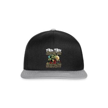 Nächste Haltestelle Erste Klasse - Kids Lokomotive - Snapback Cap - Schwarz/Grau - Vorne