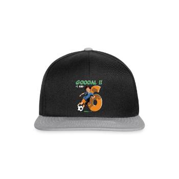 Anniversaire de football - 6 ans Garçon - 6. - Casquette snapback - noir/gris - Devant