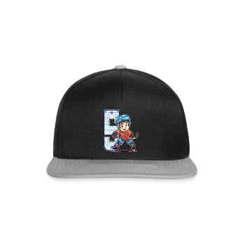 Ice Hockey Birthday - 5 years old boy - 5. - Snapback Cap - black/grey - Front