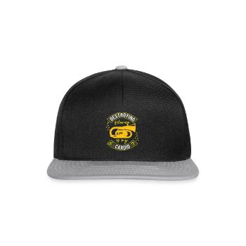 Destroying Silence Is My Cardio Baritone Player - Snapback Cap - black/grey - Front
