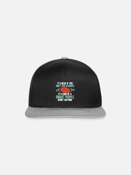 Ultimate Frisbee Wurfscheibe - Snapback Cap - Schwarz/Grau