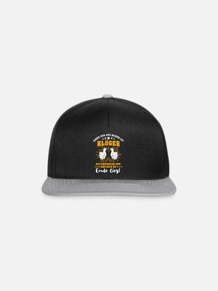 Klüger Als Du - Snapback Cap - Schwarz/Grau