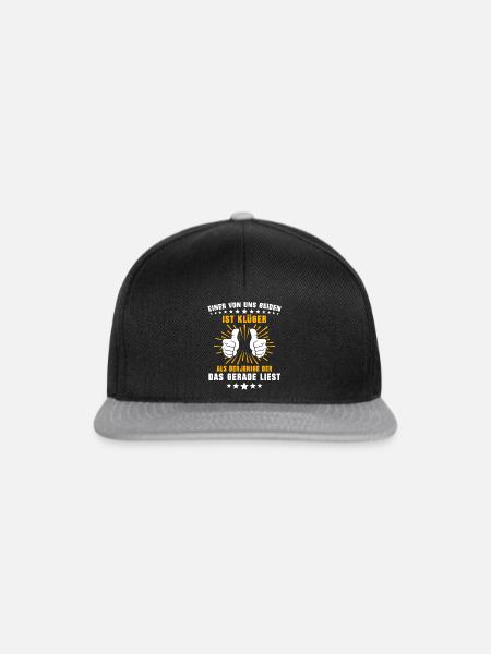 Klüger Als Du - Snapback Cap - Schwarz/Grau