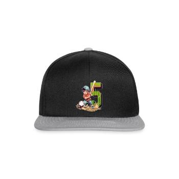 Baseball Birthday - 5 years old boy - 5. - Snapback Cap - black/grey - Front