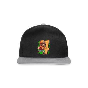 Je suis 7 enfant de football américain et de rugby - Casquette snapback - noir/gris - Devant