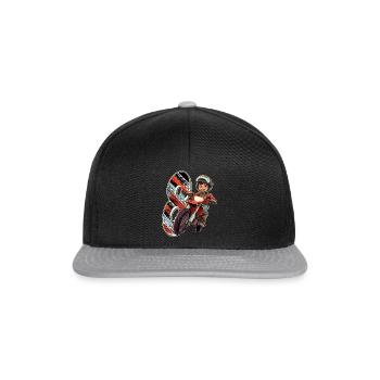 Je suis 8 Motocross Kid - Motocross - Casquette snapback - noir/gris - Devant