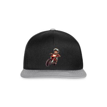 Motocross Kid - Fête d’anniversaire des enfants de Motocross Racing - Casquette snapback - noir/gris - Devant