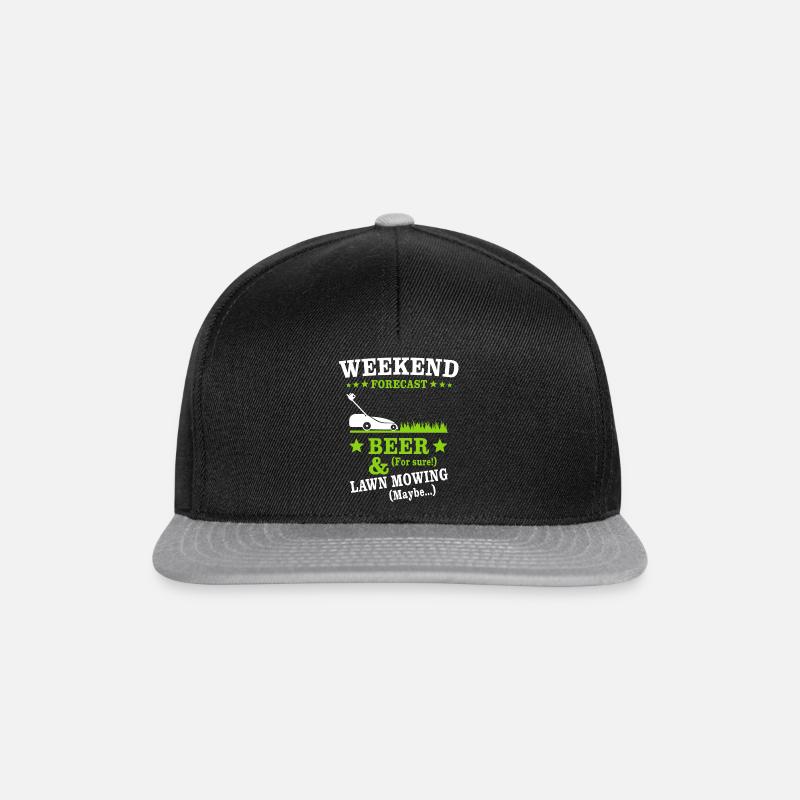 Lawn mowing beer - Snapback Cap - black/grey