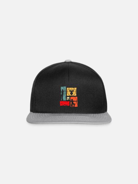 Archer Retro Archery - Snapback Cap - Schwarz/Grau