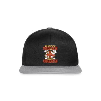 Süßeste Kinder Feuerwerk Kindergarten - Snapback Cap - Schwarz/Grau - Vorne