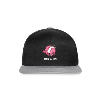 Kwajalein Atoll Marshall Islands Unicorn Bicycle B - Snapback Cap - black/grey - Front