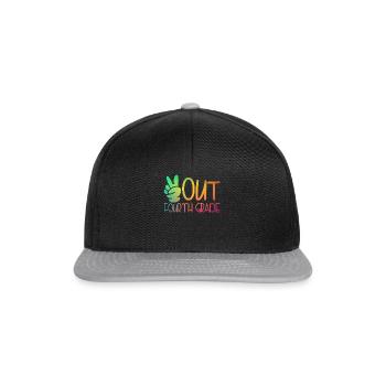Frieden aus der vierten Klasse Graduierung Frieden - Snapback Cap - Schwarz/Grau - Vorne