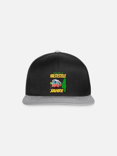Ich Bin 4 Straßenbahnen - Straßenbahn - Snapback Cap - Schwarz/Grau