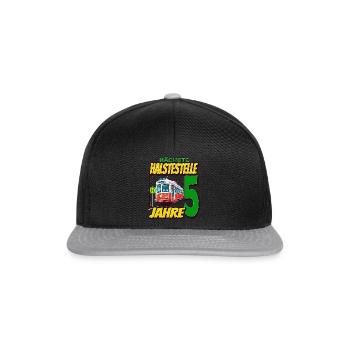 Ich Bin 5 Straßenbahnen - Straßenbahn - Snapback Cap - Schwarz/Grau - Vorne