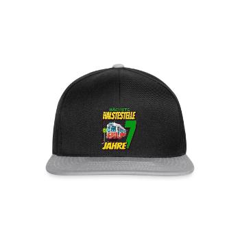 Ich Bin 7 Straßenbahnen - Straßenbahn - Snapback Cap - Schwarz/Grau - Vorne