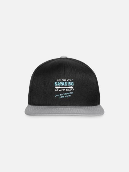Kajak Kayaking - Snapback Cap - Schwarz/Grau