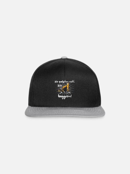 Bagger Baggerfahrer Baggern - Snapback Cap - Schwarz/Grau
