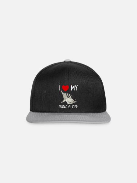 Kurzkopfgleitbeutler Sugar Glider - Snapback Cap - Schwarz/Grau