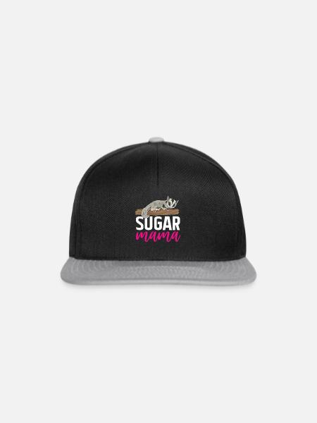 Kurzkopfgleitbeutler Sugar Glider - Snapback Cap - Schwarz/Grau