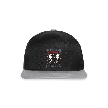 Merci de ne pas nous avoir donné la fête des mères. - Casquette snapback - noir/gris - Devant