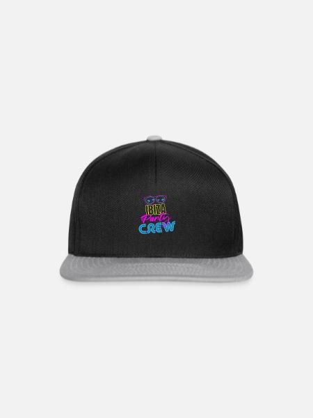 Ibiza Party Crew - Snapback Cap - Schwarz/Grau