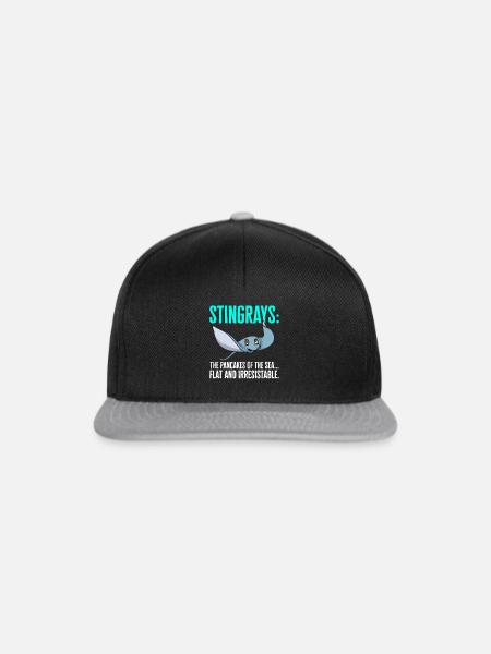 Stachelrochen Mantarochen Ozean Rochen - Snapback Cap - Schwarz/Grau