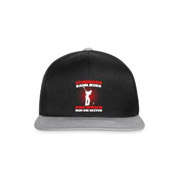 Lustiger Golf Spruch für Golfspieler und Golfer - Snapback Cap - Schwarz/Grau - Vorne