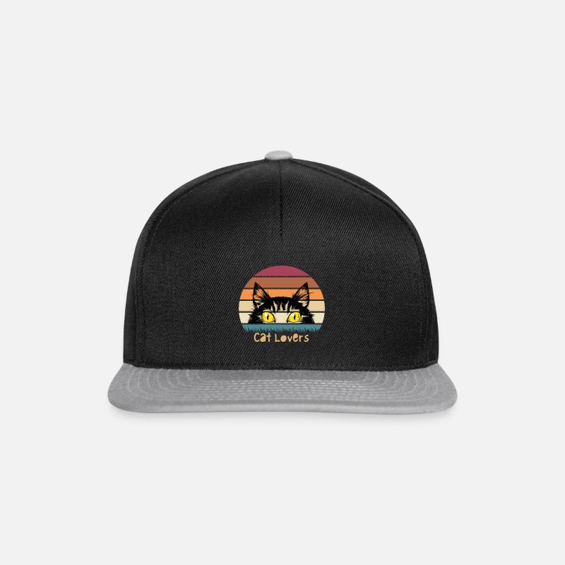 cat lovers - Casquette snapback - noir/gris