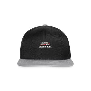 Mallorca - Ich Bin Lieber Voll - Mallorca Party - Snapback Cap - Schwarz/Grau - Vorne