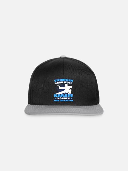 Lustiger Karate Spruch Karateanzug für - Snapback Cap - Schwarz/Grau
