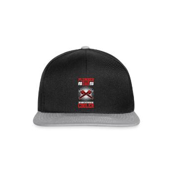 Plumber Dad Like A Regular Dad But Cooler - Snapback Cap - black/grey - Front