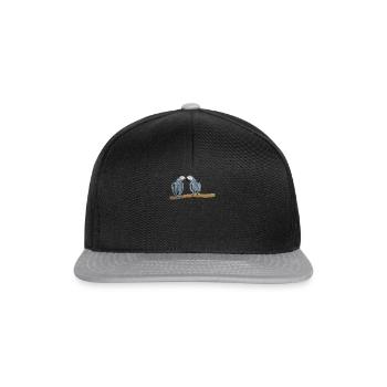 Motif de perroquet gris I pour porte-oiseau - Casquette snapback - noir/gris - Devant
