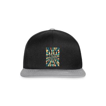 Je suis un fier papa d’un tambour de conga génial - Casquette snapback - noir/gris - Devant