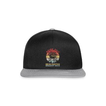 Keine Zeit Mein Garten braucht mich Gärtner - Snapback Cap - Schwarz/Grau - Vorne