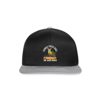 Fennec foxes rule sand dunes - Snapback Cap - black/grey - Front
