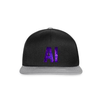 IA Intelligence artificielle - Casquette snapback - noir/gris - Devant