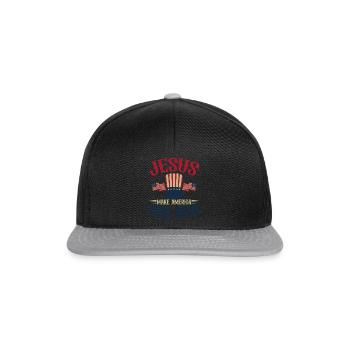 Jésus rend l’Amérique pieuse, à nouveau la foi - Casquette snapback - noir/gris - Devant