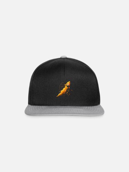 Bitcoin Rakete - Snapback Cap - Schwarz/Grau