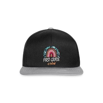 First Grade Crew Gift - Snapback Cap - black/grey - Front