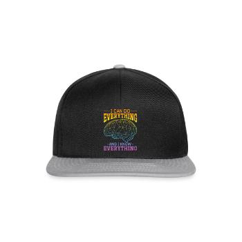 Artificial Intelligence Quotes Artificial Intellig - Snapback Cap - Schwarz/Grau - Vorne