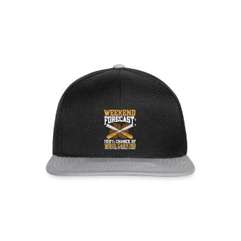 Holzbearbeitung Schnitzerei Schreiner - Snapback Cap - Schwarz/Grau - Vorne