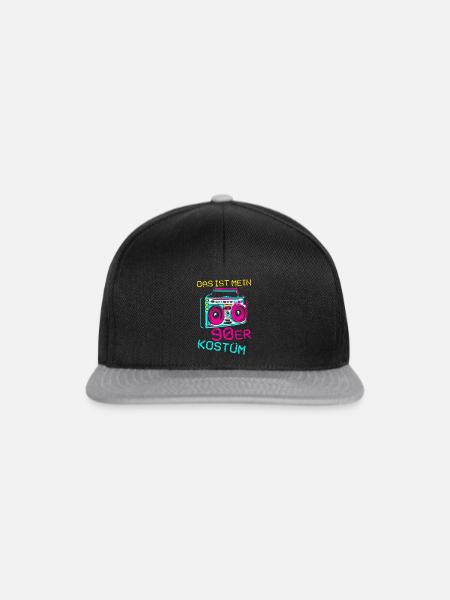 Das ist mein 90er Kostüm - Snapback Cap - Schwarz/Grau